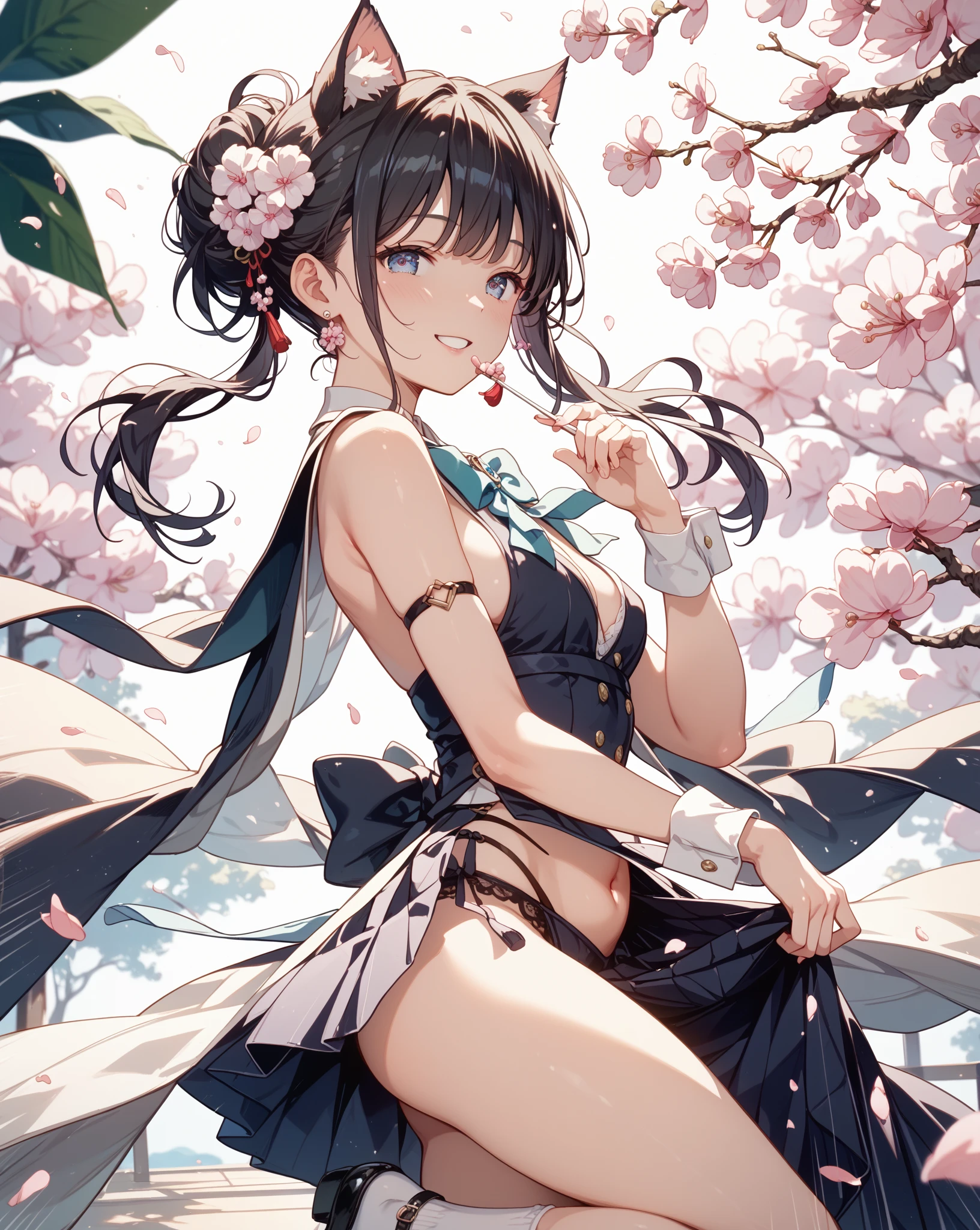 Beautiful nipple stand、One Girl, (A with a very young face:1.2) , (Flat Chest:1.2), A female nurse with a very young face ,, {{cute:1.3}}, trembling:1.3}3, , Black Hair, ponytail, gloves, moon, Elbow Groove, Brown eyes, night,, View your viewers, Angry face with open mouth,満moon, 黒いgloves, Long Hair, belly button, Scrunchie, bangs, Bare shoulders,Dynamic open legged pose:1.2, Holding a stethoscope:1.2,東アジアのarchitecture, night空, architecture, Side Lock, ヘアScrunchie, Outdoor, Sky Porn,Esbian all over:1.3, (She is a very ...、Beautiful slender body、 )、 (A gal girl wearing a miniskirt showing off her bright pink panties),(Big Breasts, big , Narrow waist)、(大量のTentacles:1.2, ぬるぬるしたTentacles:1.3,Tentaclesに拘束される:1.3.Tentacles ),((A lewd female nurse who loves ぬるぬるしたTentacles and sex:1.3)),Browsing Caution:1.3