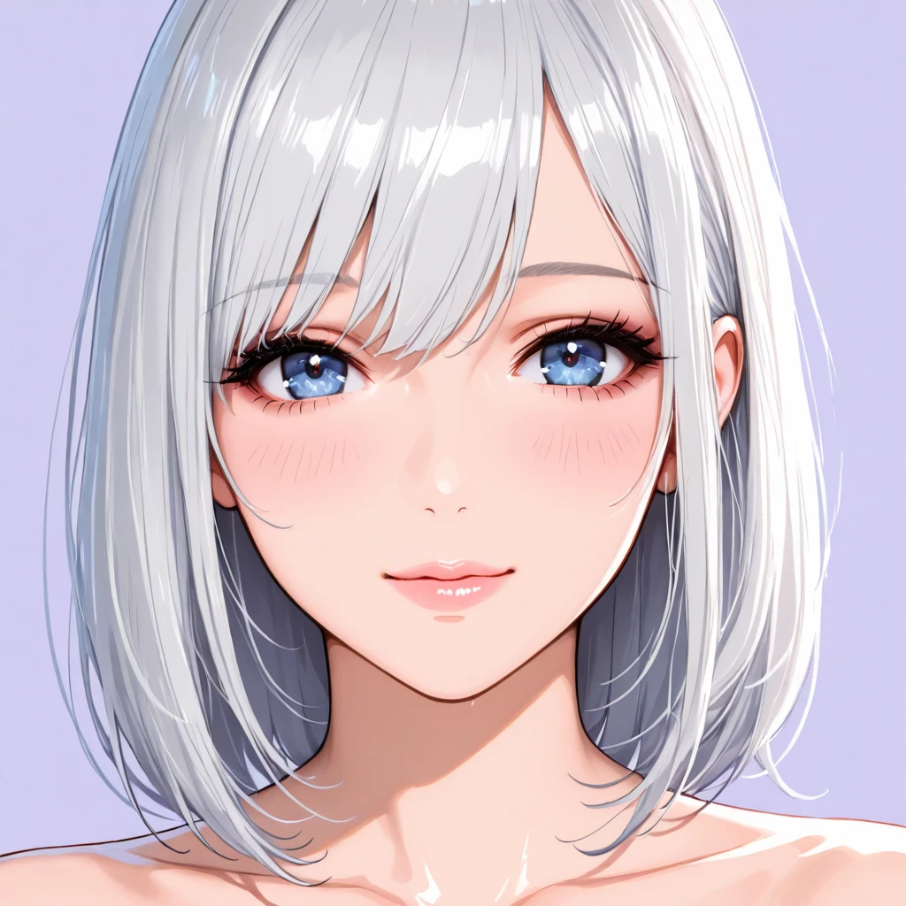 White skin, White hair, short hair, (wet:1.3) to walk, Laughing, Mouth open, tongue, dressed, eyes are open, three-quarter portrait:1.3, Eyeliner, smile, white body, young, , standing,  torso, , , smiling, , wet body, ,  on viewer,  focus view, under view, back view 