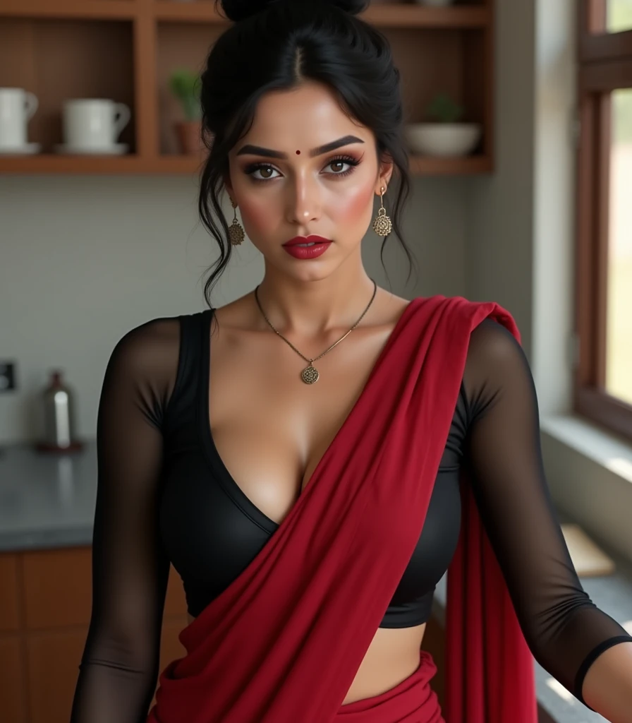A Solo ,Most Naturally , Beautifully , Elegant , Mature hot and sexy Indian Bhabhi ,Wearing Proper (Perfect,Sarees), Fashionable , Beautiful, Attractive , Designer ,(Light Blue and Black Sarees). (Colourful, Thin Sarees) .(Foot Wear at High Heels) .And Wearing Open Blouses ,to show her Natural Gigantic Breasts .(Oily White Boobs).(Beautiful Smiling, Naughty face),(Black and Red Colour Lipstick).(Beautiful Hazel details Eyes).(Beautiful Blue and Black Long Hair ). (clearly),(Details Skins) .(Beautiful details Nails). (charming), ( SONY DSLR BLUR , Aperture F 4.20). Standing Straight Outdoors Views , She Was Walking on the Streets, Background of Nostalgia Places. (HDR dynamic views),(4K,8K Ultra HD quality pictures) ,(Enhanced Photos and No Noise) .Big and Huge Milky Round Shape Hyper , Gigantic . (Details Naked Nipples) . Natural Oily White Skins Tone. Big Natural Round Shape Bouncing Milky . ( Full Sizes Photos ). Photo Shoot at Far. ( Distance photos), she looking frontend of Me.