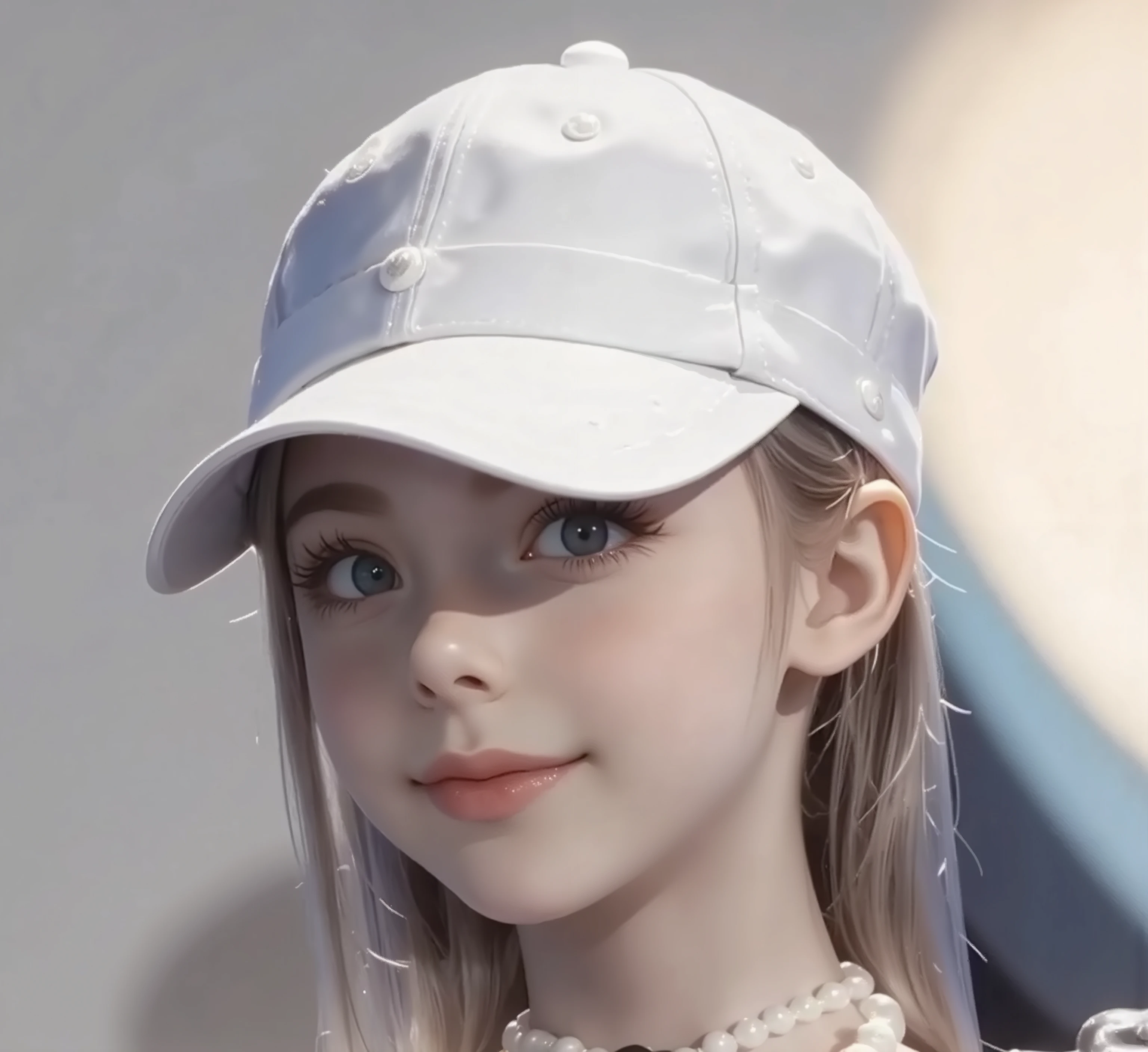 A 21-year-old girl,side,(The protagonist in a white sports vest ,Grey yoga pants, white socks,sneakers,White sun hat) Girl with flax-colored hair who looks up slightly at,looks at the camera,sexy lips,super detailed, surrealism, Movie , Octane Rendering, 16K,free, on stage and self-expression that defines disco culture, Medium shot, Center image, super detailed, extreme facial details , Extreme details