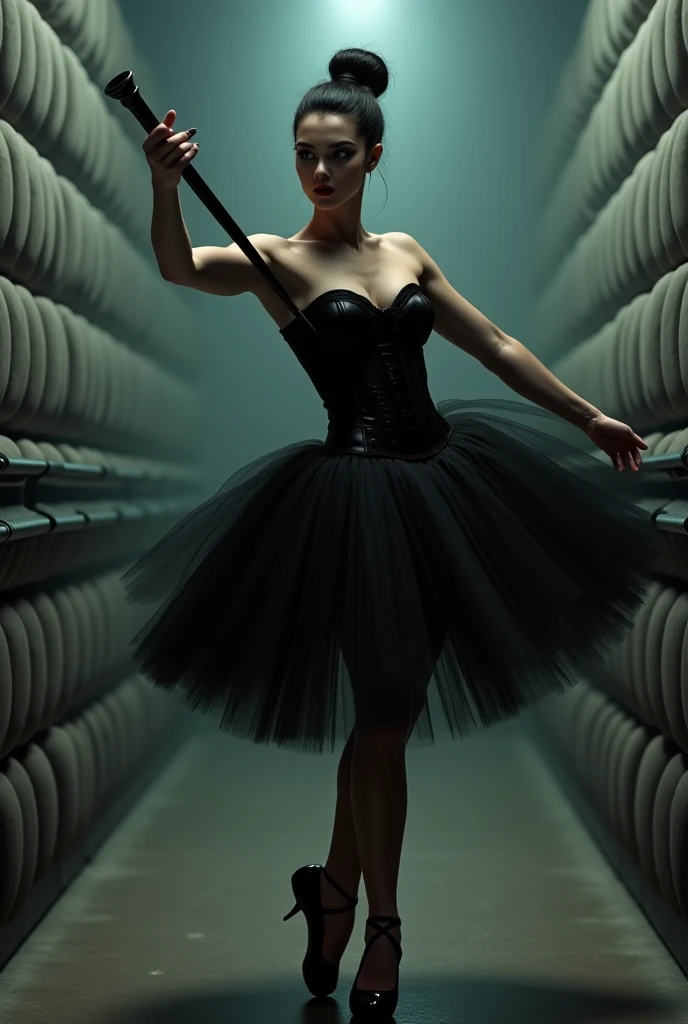 Silhouette Art of (haze, fog, mist:1.3), (neon_glowing_legwear:1.3), (chiaroscuro:1.3), (dynamic angle:1.3),(dynamic scene:1.3),(action packed:1.3), solo, (particles_and_sparks_in_air:1.3), <lora:DDR_Fashion:0.1>, AnalogRedmAF <lora:AnalogRedmondV2-Analog-AnalogRedmAF:0.1> soft lighting, high quality, film grain, Hyperrealismus hyperrealistic 8k, imperfect skin, detailed skin, perfecteyes, high contrast A 2001 Fine Art photo of Short body Rose gold hair A Midnight librarian with secrets on her fingers full body, high heels, solo, beautiful eyes, ankle bow, <lora:add-detail-xl:1> <lora:DetailedEyes_V3:1>, perfect eyes <lora:perfect-eyes:0.3>, (closed mouth:1.3), high contrast, well defined, Silhouette Art