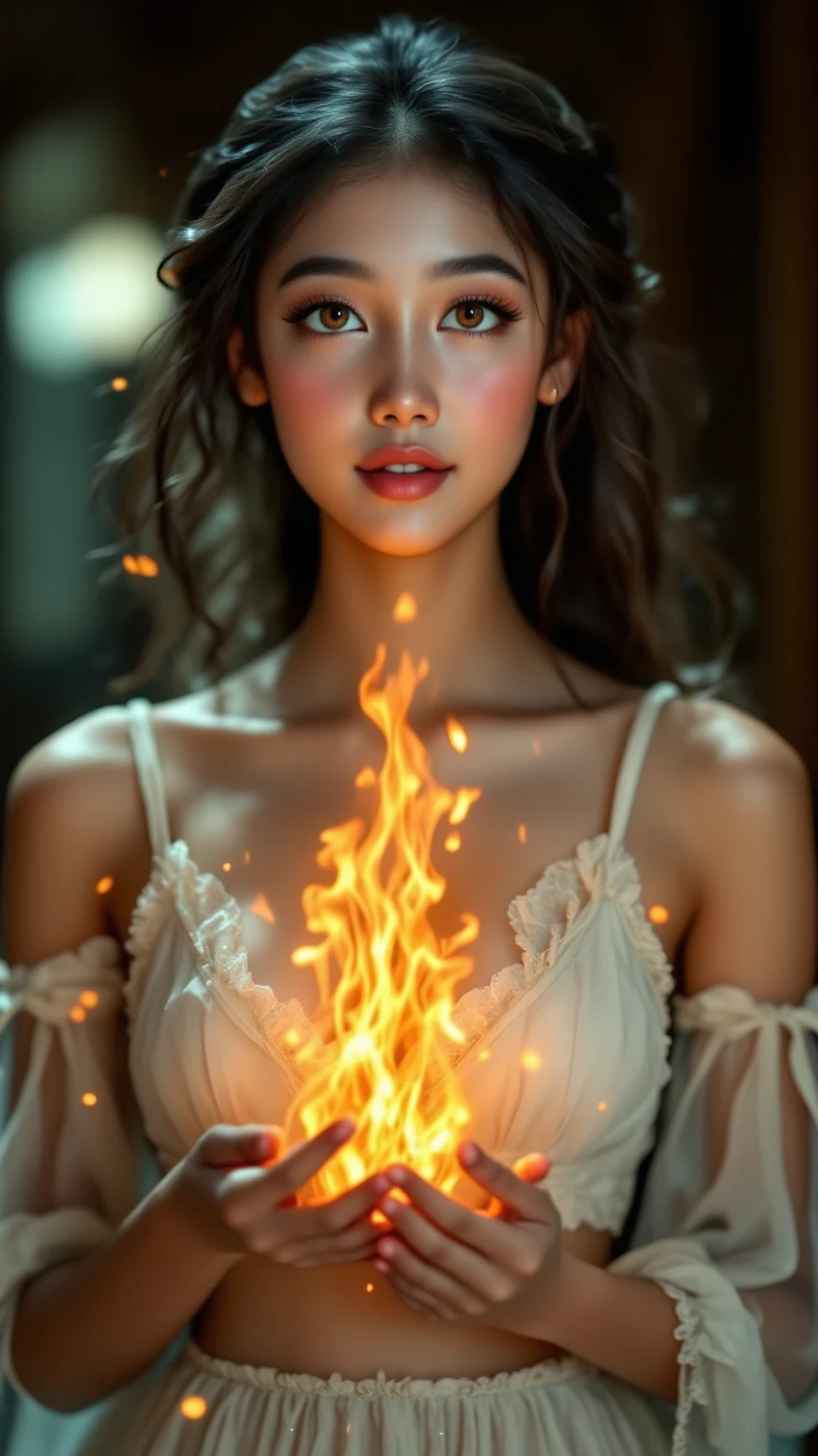 Super beautiful eyes、innocent face, (((realisitic)))a picture, masterpiece, top-quality, 1girl in, a slender waist, top-quality, pale-skinned, Black background, (Face and eye details:1.1), Unique, red blush, ((full of shyness)), extremely delicate and beautiful girl, dynamicposes, (to8contrast style), torch clothes, naked body, nude, full naked, showing, beatiful tits, hard nipples, magazine kawaii underware cover, wet body, seductive smile, innocent face, at public place, 18 old years, standing out, showing butt, medium breast, on the concert singing
