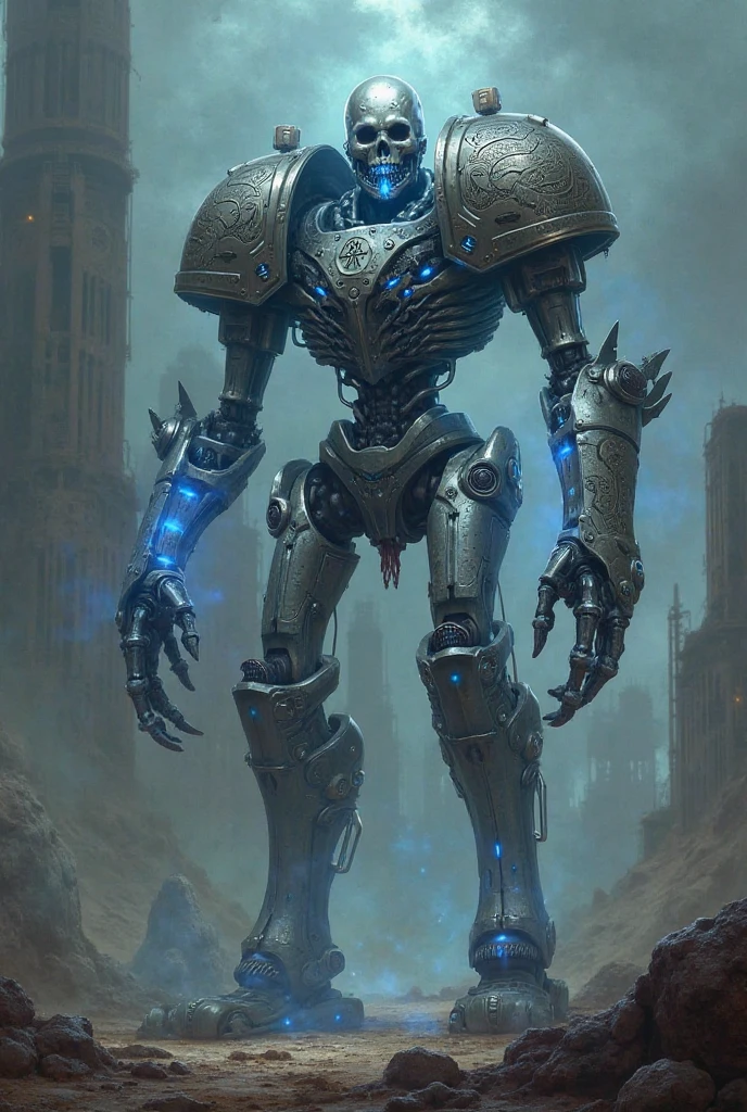 gothic style {prompt},(FRS:2),mecha,(mechanical parts:1.5), (robot joints:1), dark, mysterious, haunting, dramatic, ornate, detailed, ( growling parts:1.2), full body, sci-fi battlefield, looking at viewer, hawken <lora:srdxl_v2k:0.4>