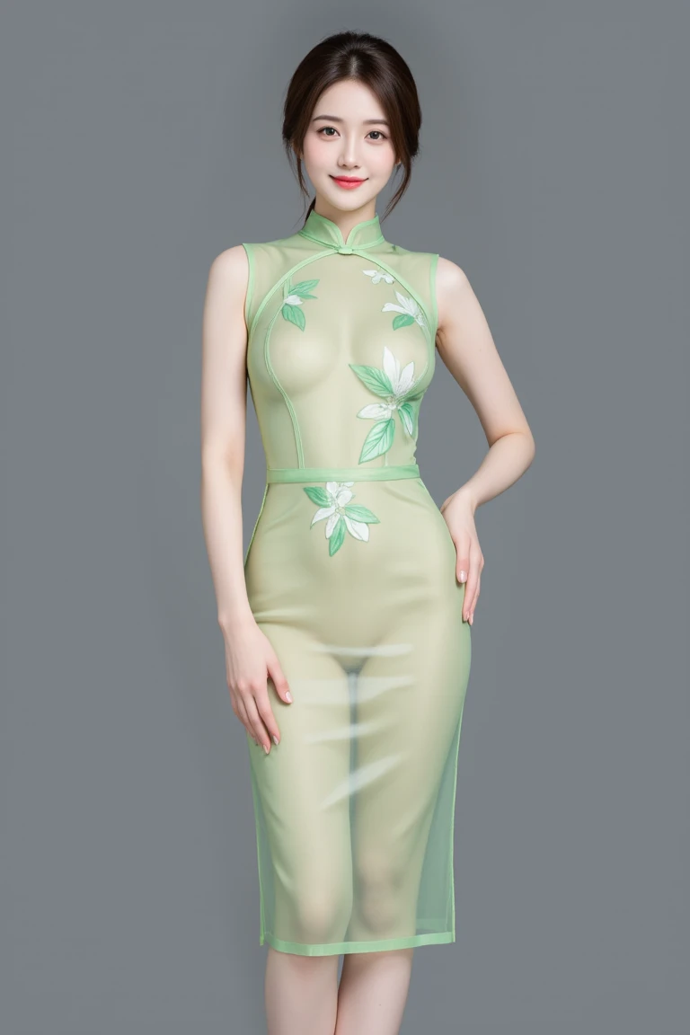 a tall woman in a dragon dress, long dress, translucent color, high fashion, high pose, high heels, magazine photo-pose, fantasy photo art