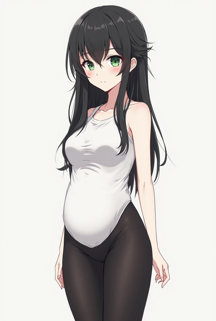 (best quality,a high resolution),pregnant vietnamese woman,belly,Show belly,Beautiful detailed eyes,Black hair,Perfect makeup,fit,Wear strapless tops,leggings,双手放在她的Show belly上,17 years old,Intense pregnancy glow,Stunning,standing in a blooming garden,There are colorful flowers around her,Vibrant green grass,Peaceful atmosphere,The soft sunlight shone on her,Create a warm and gentle feeling,Highlight her light.