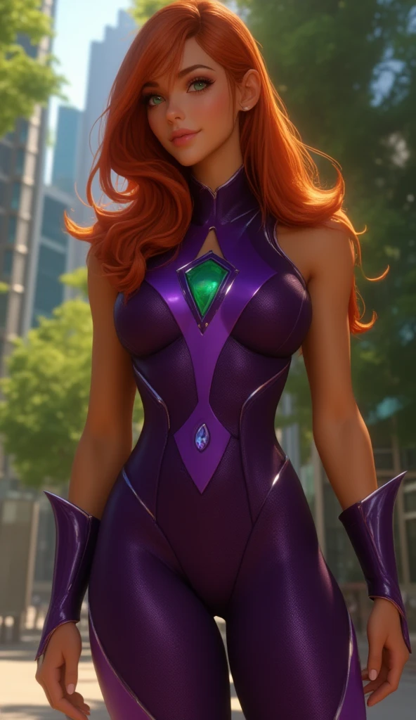 ((sombra and d.va and poison ivy merged:1.3)), merged, sexy, half body, metropolitan background, sunset, sexy attire, (high quality), (masterpiece), negative_hand