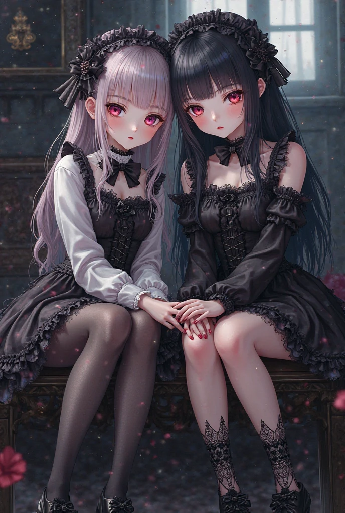 beautiful girl、とてもcute天使、Pink Gothic Dress、cute、Baby Face、smile、Long skirt、Black long boots、