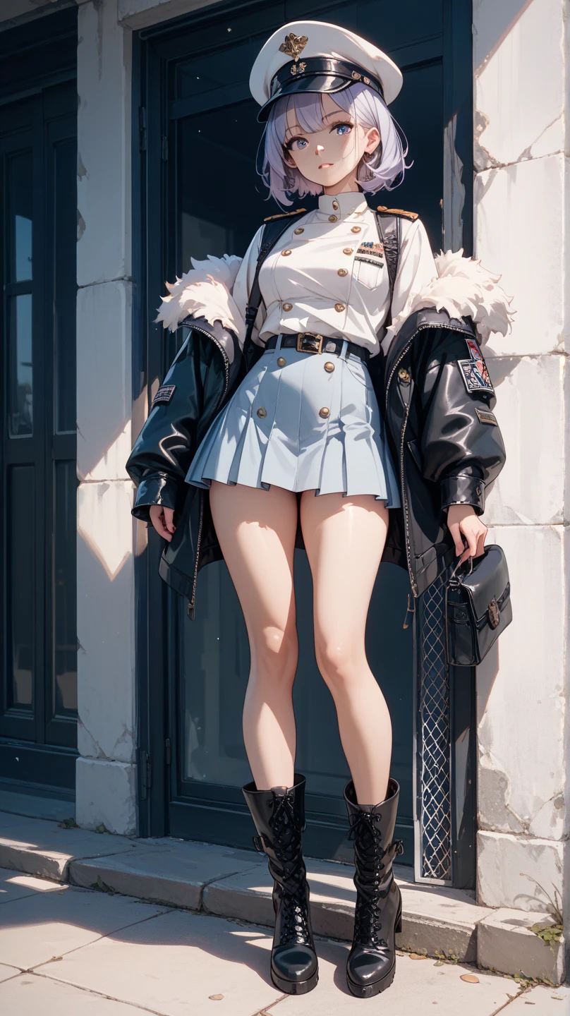 Anime style image of a woman wearing a short skirt and shirt, Attractive anime girl, Smooth anime CG art, Surrealist schoolgirl, Surrealist schoolgirl, Knee-high socks and skirt, Realistic anime girl rendering, Beautiful and attractive anime woman, Practical , Practical anime 3 D style, 3D animation realistic, Beautiful anime high school