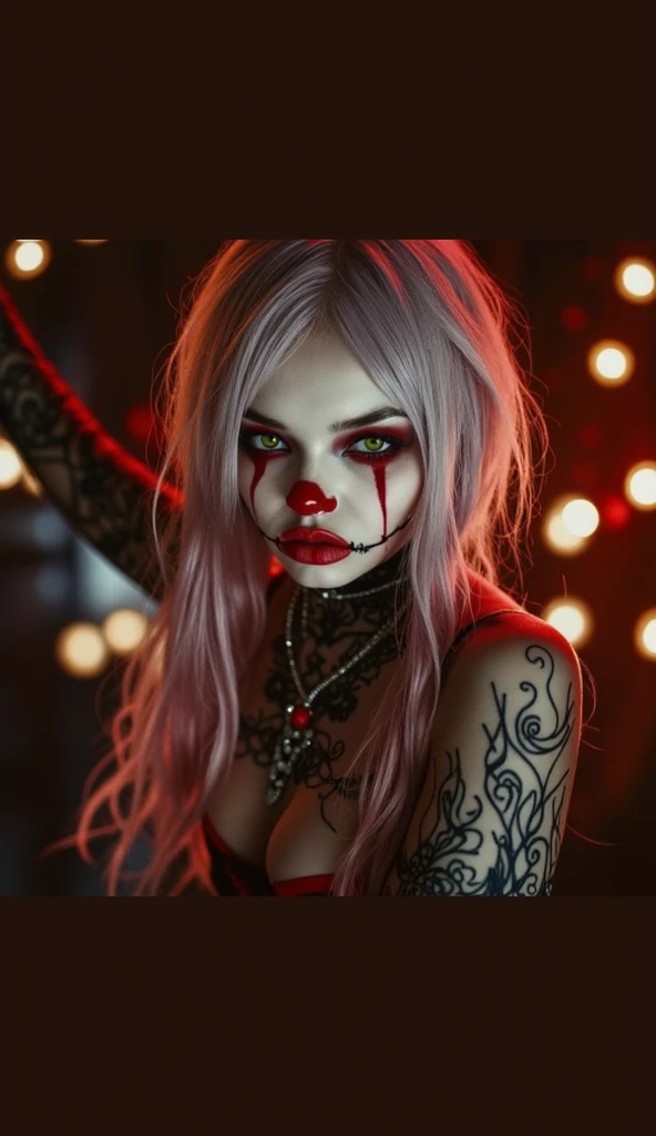 aa portrait of vampire with a bloody tear coming down from he eye, an exotic beautiful female vampire, pink hair color, dynamic hair style, ultra detailed face, best detailed face, silver eye color, ((1single red teardrop: 1.3)), ((tear drop made from blood)), ((teardrop coming down from the eye: 1.3)), small cleavage, wearing two black diamond earrings, Ultra-high resolution, High Contrast, (masterpiece:1.5), highest quality, Best aesthetics), 16K fantasy art, best details, best quality, highres, (ultra wide angle: 1.2), 16k, [ultra detailed], masterpiece, best quality, (extremely detailed), ladyshadow, magical sky, crying style, vampire teeth