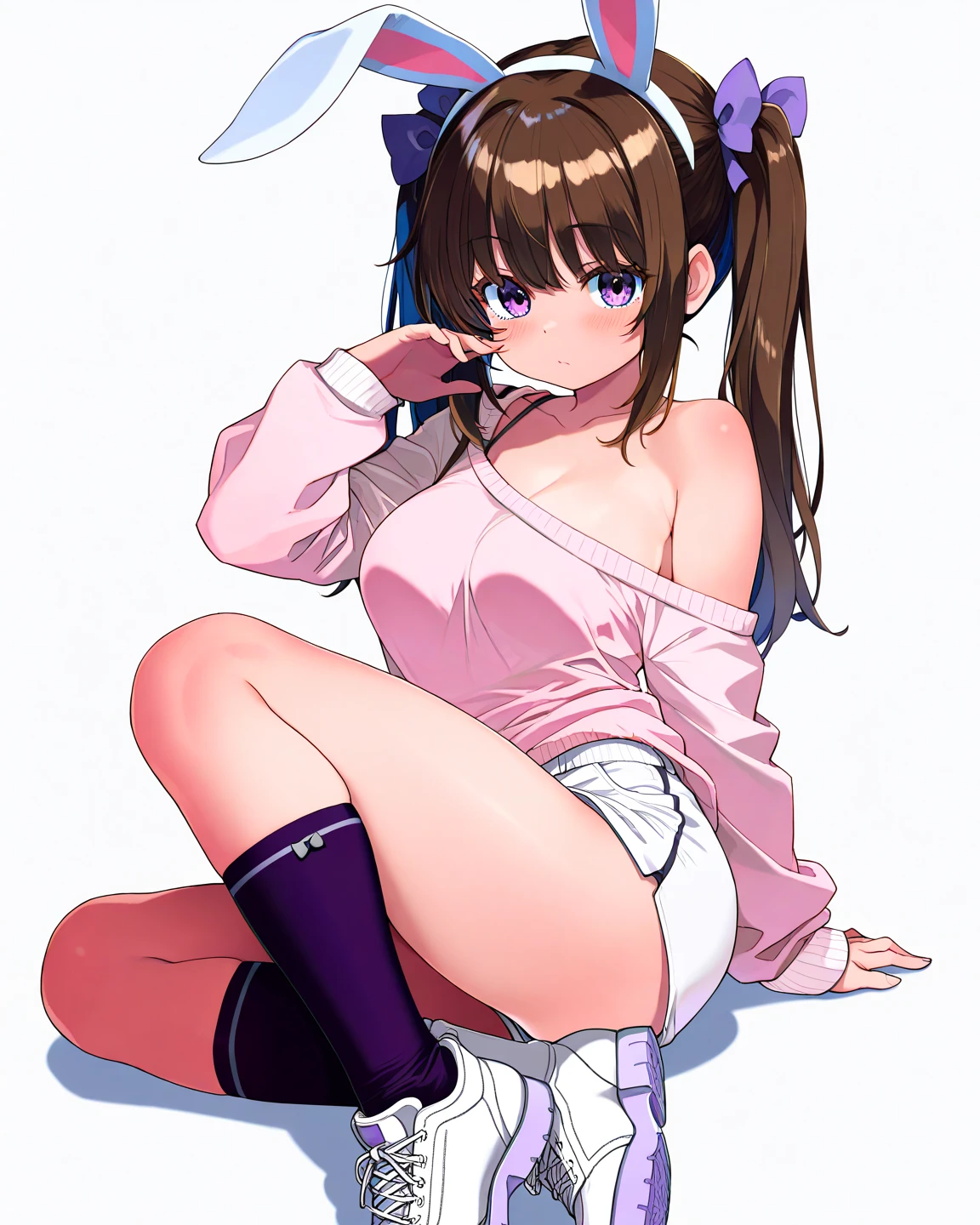 1girl,dantsu_flame\(umamusume\),horse tail,horse ears, pink clothes,mini skirt,(missionary_holding_wrist).finger to mouth,squatting,spread legs,knees up,front view,straight-on,i can see pink latex panties,(cameltoe),,ai-generated,,beautiful eyes,masterpiece,best quality,highres,4k,8k,Sincos,Cute,Anime,Artist,hetero,SEX,vaginal penis,panties aside,1man,penis,grabbing legs,
