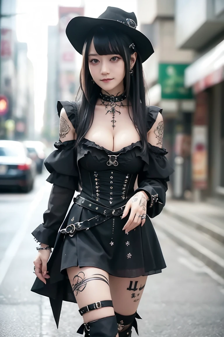 (smile showing teeth:1.3),(Shibuya gal:1.5)、(lolita gothic punk rock :1.4 )、(Gothic fashion:1.4)、(neogothic:1.3)、(Fine-grained denim dress:1.4 )、(Dressing a detailed steampunk maid in denim and white.:1.5)、(lace collar and sleeves:1.1)、(denim knee high socks:1.3)、(dark fantasy cemetery background :1.4), (heart mark decoration:1.unrock fashion gloves:1.4)、(luxury hair ornament:1.4)、(heart brand belt)、(Denim High Heels)、(The underwear is striped.:1.4)、(24 years old)、((of the highest quality、8k、masterpiece:1.3))、Slim Abs Beauty:1.3、(Casual hairstyle、huge tits:1.1)、dress:1.1、super small face、narrow eyes、double eyelid、a careless smile、Full body esbian、Dynamic Angle、close up、Filtro CPL、blurred background、bokeh、blue hour、Detailed face and skin texture.、detailed eyes、,(twin tails:1.3)、(golden brown hair:1.3)、idol engraving、(The background is a magnificent ballroom.:1.3)、(make your legs slimmer:1.4)、(Skinny body:1.3)、(clavicle:1.1), (bright colors), ,( cyberpunk 2.1)