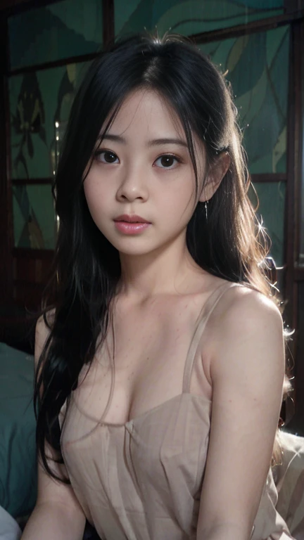 (RAW photo, best quality), (realistic, photo-realistic:1.3),best quality,highly detailed,masterpiece,ultra-detailed,illustration,1girl,upper_body,dynamic angle,world masterpiece theater,messy_long_hair,best quality,extremely detailed CG unity 8k wallpaper,ink,Amazing,cinematic lighting,lens_flare, dunhuang_style