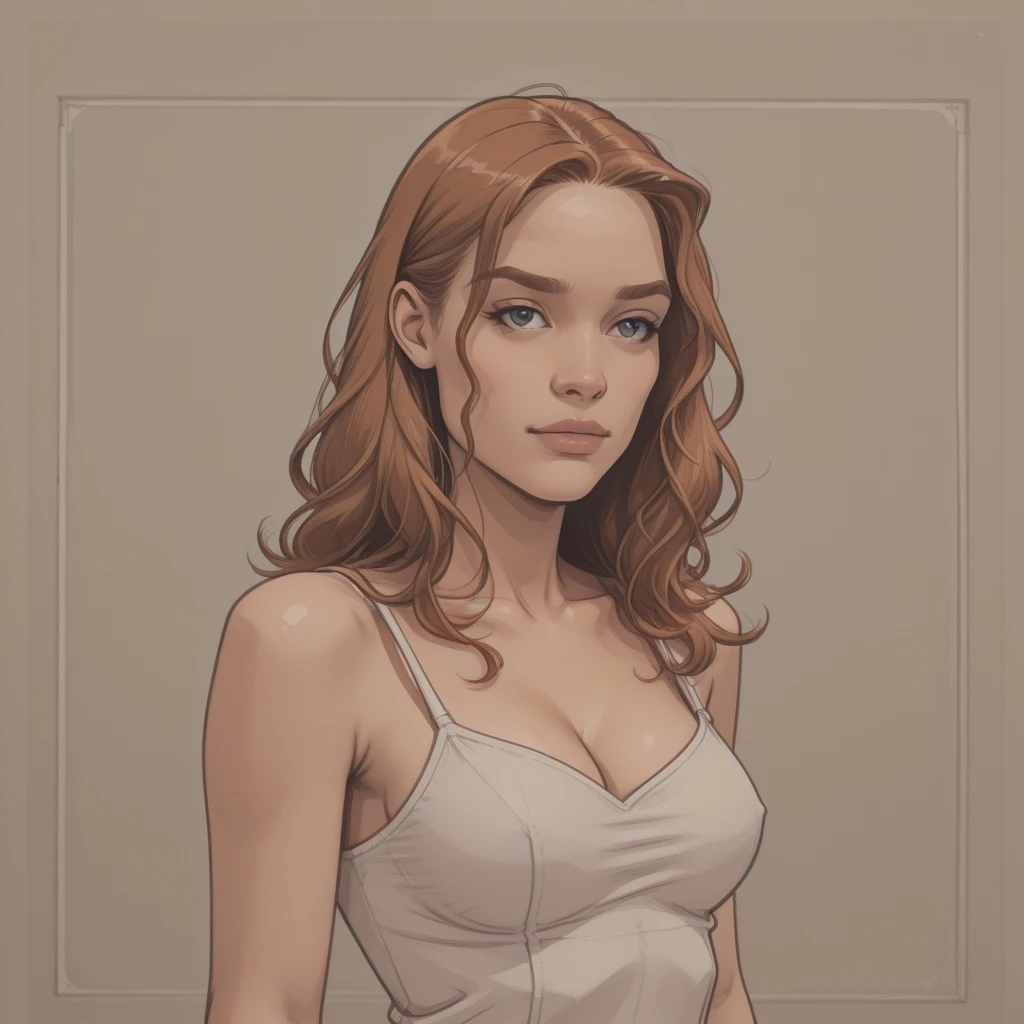 Character style illustration style Completely bare breasts showing small fear Breast size Cartoon name: white background medium breasts freckled face Hermione Granger and Luna actress strong contours Physical description - long, straight hair, tingidos de um marrom vibrante que contrasta com sua pele clara. - You reflect a mix of curiosity and determination. - Ela tem uma estatura alta, with a slender and agile figure, evidenciando sua agilidade e destreza. -fundo colorido Design de personagens de retrato, beautiful digital illustration, retrato de alta qualidade, Arte em quadrinhos, Corpo inteiro sensualizando ou pelada. folha de retorno. return sheet member clothes of the day hell day expression love using sanserina and Harry Potter clothes 