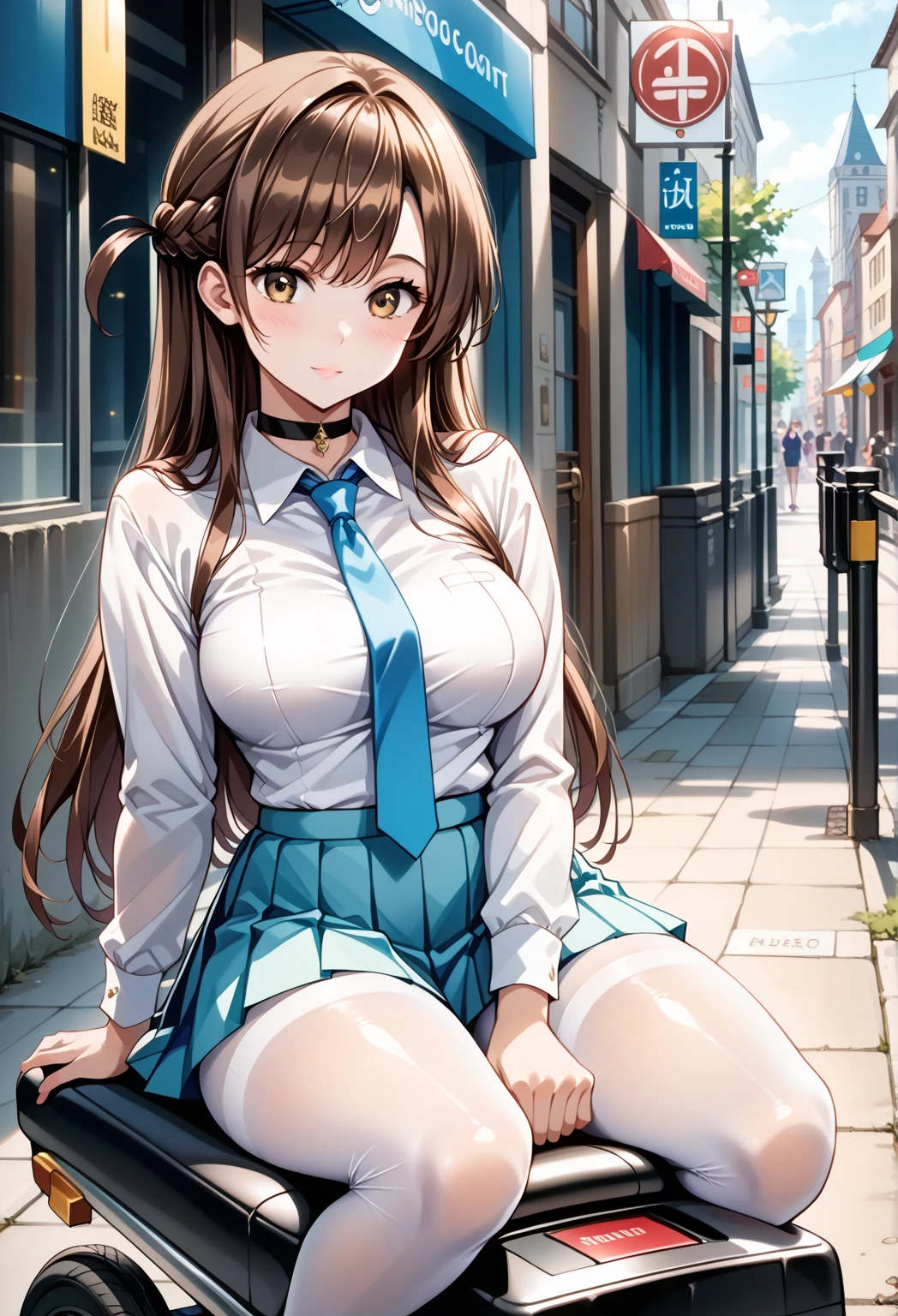 (masterpiece:1.2, Highest quality), (Realistic, photoRealistic:1.4), Beautiful illustrations,
View your viewers, whole body, Front view:0.6,
1 person, Japanese, high School girl, (Long Hair:1.5), Hair fluttering, (Half Up, Half Updo), bangs, Hair between the eyes, Large Breasts:0.8,
Beautiful Hair, Beautiful Face, Beautiful attention to detail, Beautiful clavicle, Beautiful body, Beautiful breasts, Beautiful thighs, Beautiful feet, Beautiful fingers,
(Beautiful views), , School,
((Collared short-sleeved shirt, White shirt, School uniform, Grey plaid pleated skirt, Blue checked bow tie)), White panties,
(Are standing, , Lift up your skirt, Grab the hem of your skirt, Place your hand on your chest, Place your hands between your legs),
blush, ,