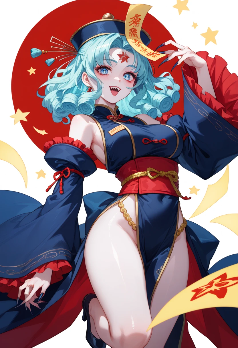 Dragon girl blue , eye red
