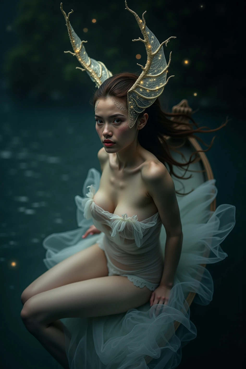 full body nude photo, realistic,beautiful sexy thai girl,25 years old , small chinese style eyes, white-pink aura skin, nake , entire body nake ,slender body , medium breast , black hair color with red hilight,wearing diamond necklace, sexy posture, long brown curly hair,pink body,bare pussy,wearing butterfly wings, holding the pink whip,sexy posture, realistic ,nude