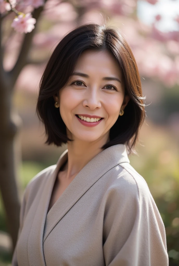 Portrait、8k、high quality、realistic photo images、29-year-old、japanese woman、neat wife、、housewife、Reproduces natural and realistic eyes、japanese stand、beautiful black hair、short hair、light makeup、octane rendering、beautiful lighting、composition of golden ratio、laughter、everyday wear、casual clothes、natural background、blurred background、High level image quality、Pure Japanese humanity、beautiful wife、Upper body、light makeup、No makeup、pure beauty、plain clothes、grey、beige、green、Plain color、casual clothes、slight smile、small black eyes、background bokeh