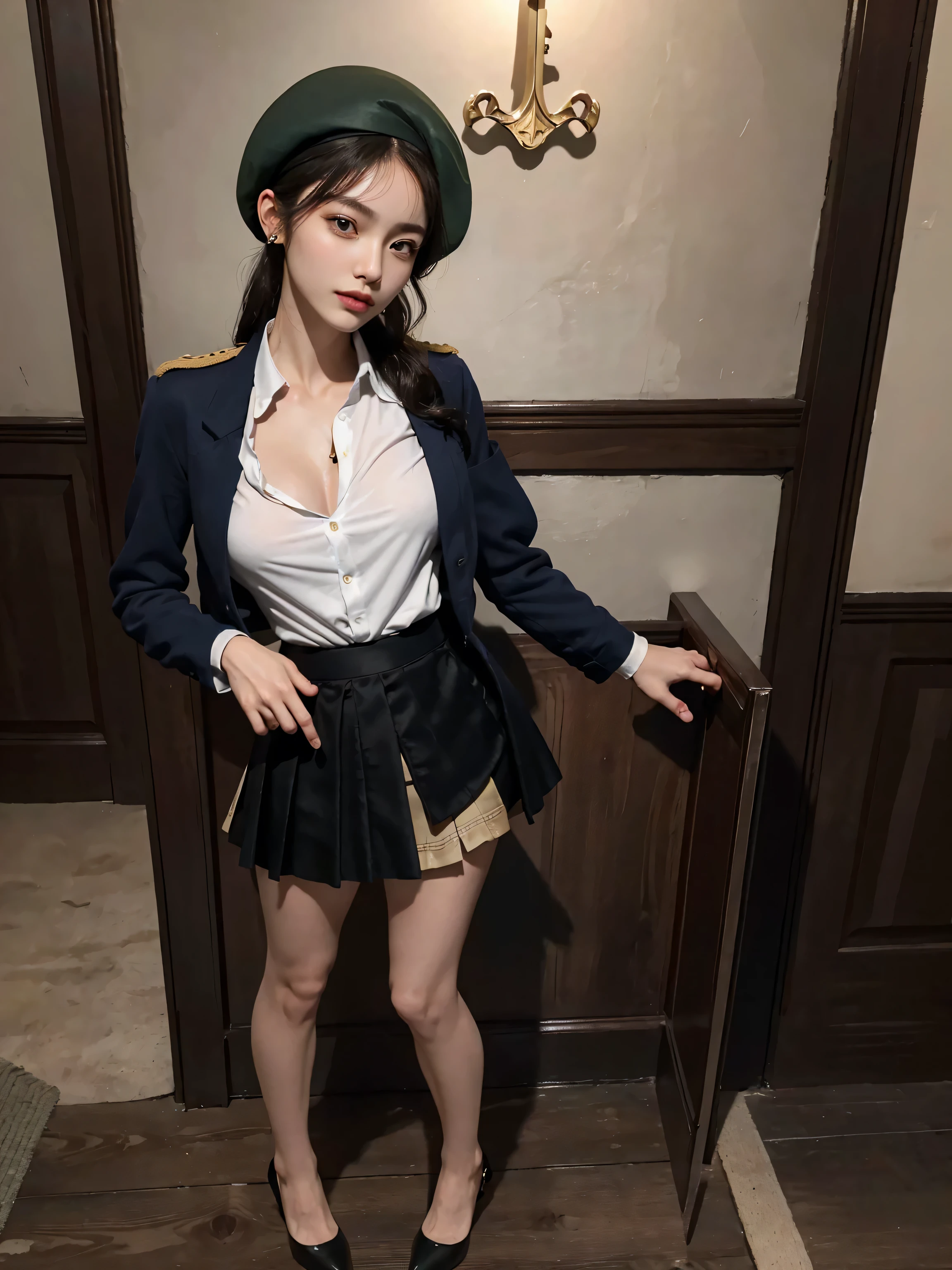 (masterpiece: 1.3), (Maximum resolution: 1.2), (Ultra HD TV: 1.2), Cinematic Light, 8K resolution, Detailed facial features , (Sharp focus: 1.2),Perfect Style, Beautiful Face, Acura, Anatomically correct, Highly detailed face and skin quality感, Beautiful Eyes,ThroughkBright Eyes, Natural Cheeks, Glowing Skin, (Glossy Lips: 1.4),、 (A shameful expression: 1.2),Highly detailed face and skin quality, Natural Cheeks, , Glossy Lips,Exposed cleavage、(White mucus on chest:1.6)(White mucus on thighs:1.6)、、Humiliating、shame、Please open your knees、dissatisfaction、anger、tears、sorrow、Glaring at the camera、Spread your legs、、Sparkly little earrings and necklace、Disheveled clothes、、Drenched in sweat、 woman,1 person、blonde、Blonde、Blue-gray eyes、Green-gray eyes,(Skirt uniform:1.4)、dissatisfaction、Masturbate、Beautiful nipples exposed、Soft Breasts、Healthy legs、Bare thighs、Leaning on the cafe counter、Holding a pen、(ペンをwoman器の穴に入れる:1.4)、露出したwoman器、Bare crotch、nude crotch,nude hip,nude legs、襞襞のwoman器、woman器から流れ出る白い液体、Small eyes