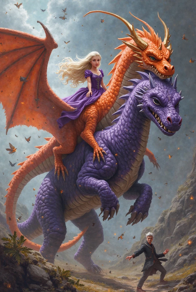 A large dragon with many spikes and sparkling scales all over its body flew up to the highest tower of the castle.. Soon, Behind the Walls, noise was heard from the flapping of its huge wings and gusts of heat. "That evil dragon again", - thought the princess and pulled the hem of her dress.. "Only his fucking was no longer there. sucks", - she said gritting her teeth and resolutely went out onto the small balcony of her tower.