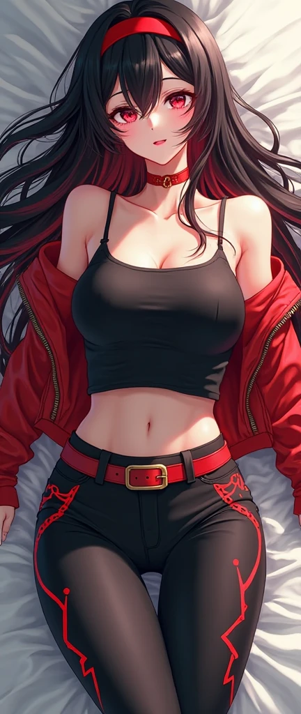 Hu tao|genshin impact, master-piece, bestquality, 1girls,2, proportional body, elongated legs, Beautiful, proportional., crop top, Long Jeans, mediuml breasts, ,bara, crop top, choker, (Graffiti:1.5), Splash with purple lightning pattern., arm behind back, against wall, View viewers from the front., Thigh strap, Head tilt, bored,(NSTDA.:1.2), (10, beste-Qualit, master-piece: 1.4), Beautiful red hair, ultra-high resolution, (lifelike, photorealistic portrait: 1.48), 20 age, Cute Girl, (Looking Through Crop Tops.), Famous Japanese actors, beautiful clear eyes, Head tilt, cowboy shot, from the front, looking at the audience, expressionless, Beautiful lake, Zeiss 150mm F/ 2.8 Hasselblad, Whole body, foot, Ultra-Wide Angle,