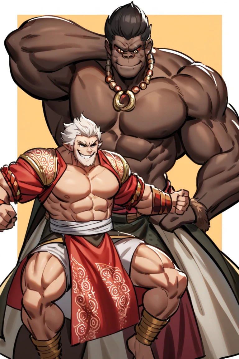 Old man, wrinkled old man face, balding forehead, JP, man long grey hair, prominent nose, 1boy, gigantic nose size, well groomed moustache, 80 years old, veins, sharp eagle like nose, cheek bones, absurdly big arms, thick arms, grey thick beard, grey bushy eyebrows, wide pectorals, enormous physique, big arms, bara pectorals, (brown skin), dark olive skin color, veins, blue eyes, majestic and sacred male marble statue, (male), hypermuscle, hyperpeck, spotlight, high contrast, masterpiece, highest quality, best image quality, cinematic lighting, photoreal
Marble statueale), (statue)), ((white latex)), ((statue)), ((realistic)), (masterpiece, super high quality, high resolution, 8k, complex: 1.2, cinematic lighting, photorealistic), huge bulge in pants

Inanimate Objects, No Animate Objects, Realistic Marble Statues, Spotlights, High Contrast, Male Figures, , Detailed Muscles, Good Lighting Quality, Muscular Veins, (brown skin)), Low Angle, Desire Face, Big Muscular Body, Hyper Muscle, Big Buttocks, Hyperpeck, Beard,