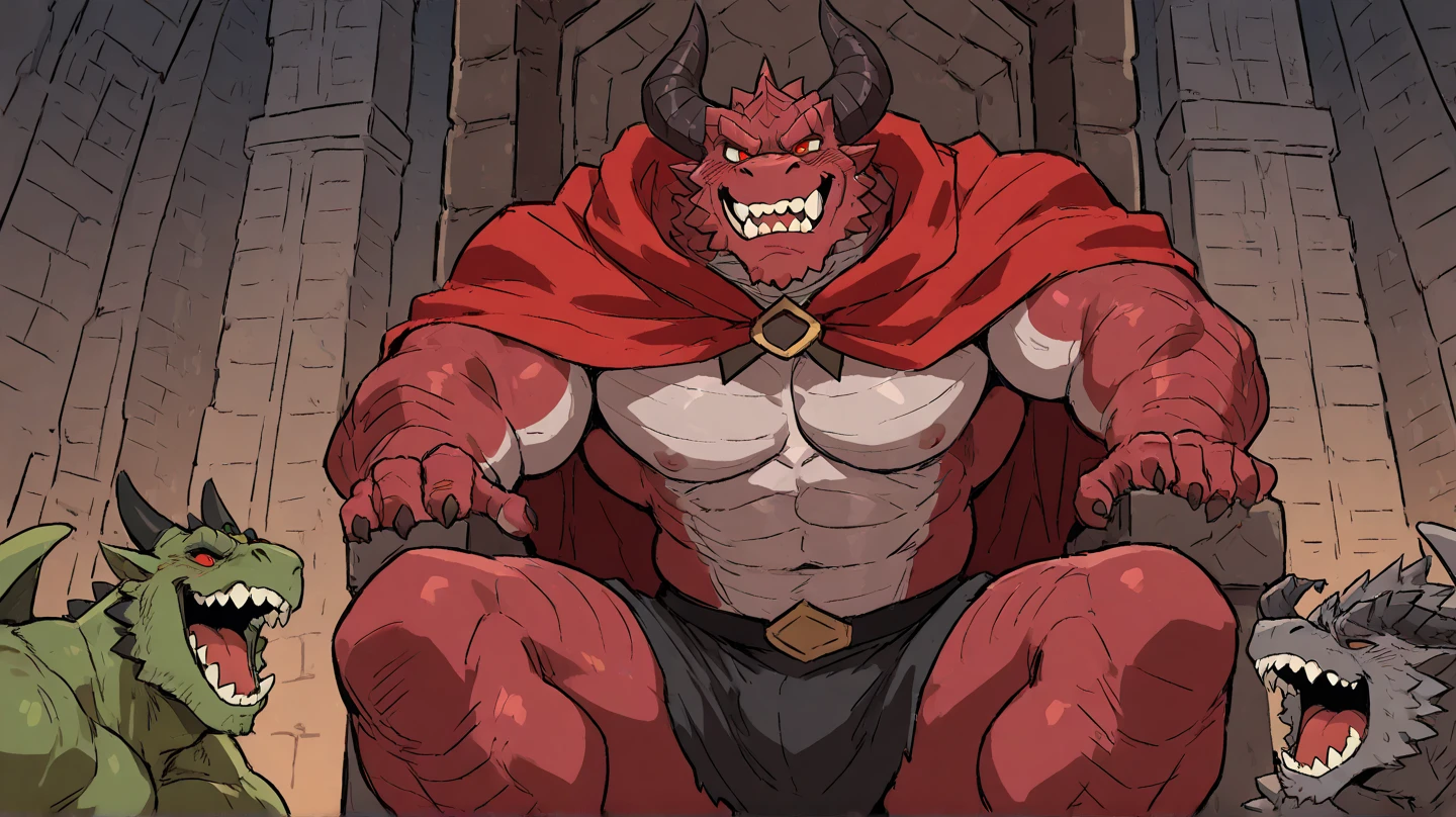 (delicate e detailed) Obra-prima em CG com dois (red-skinned demon) com (human characteristics) e (huge bulge) adorned com (pecs e scales). Ele tem (horns e earrings) para mostrar seu (powerful e nt) natureza. The character is holding his bulge com (massive balls ath) visible, creating a sense of (sexual tensn the provocative scene being mature with a mal smile, corpo nu Bolas grandes e baixas, your big penis excited, (penile ion:2.5), huge en, testatureza. dele (very gue) e (prdas) are prominent features, Enquanto seu (Trilha feliz) adiciona um toque de (masculinidade sensual). the devil, with a reaction of lust and malice, wanting to rape the devil, taking the devi9;s penis with his right hand pushing it into his mouth while swall, entering his throat so that he hid the half and the head at the top of the penis with his tongue behind the head of the penis so that you cannot se tongue in front, sucking the demon's peneeling the delicious transparent milk.