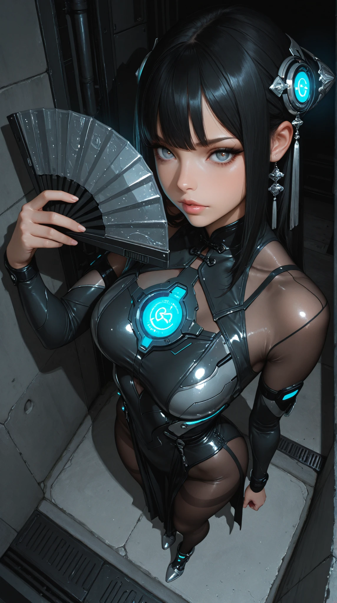 城市middle穿著未來服裝和未來派武器的動漫人物, Full robot!! Catwoman, Network Package, perfect anime robot woman, European Cyberpunk, female robot body, exist《cyberpunk2077》middle, Biomechanics OPPEIN, Wearing cyber armor, female body, Robot heroine, Sadistic Assassin, anime robot