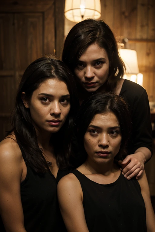 The cover features Beatrice Alves de Araújo ( Laura rauseo) in a dark and enigmatic environment, with a tense and intriguing expression. It is partially lit by a dim light, while deep shadows envelop the background. Wagner Moura and Juliana Paes appear in the background, partially obscured by fog, suggesting a plot of mystery and tension. The title "in dark" It's in big, bold letters, with typography that suggests a suspenseful atmosphere