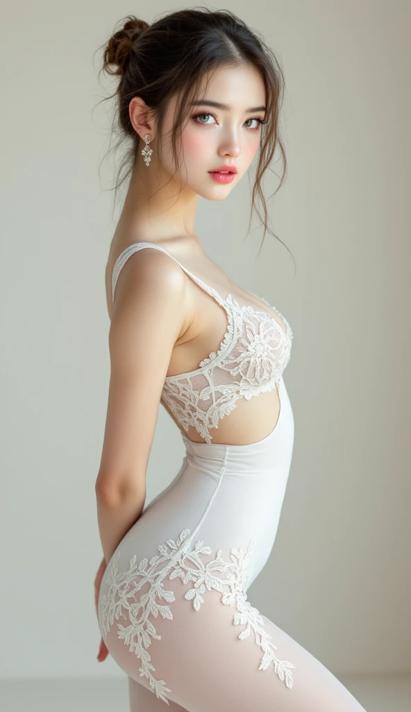 8K, Ultra-high resolution, Highest quality, masterpiece, 三分割法によるphotograph,Surreal, photograph, 1 Girl, (16 years old:1.3), pretty girl, Cute face, Beautiful eyes in every detail, 細かくdetailedに,masterpiece,One Girl:1.2, Japan Female Announcer, whole body,blush,closed eyes,shy,Black Hair,Bob with bangs,ballet,Spanking,Captivating ass,Delicate and smooth skin, Realistic Skin, Perfect and beautiful face ,完璧でCute face, Skin with attention to detail, Perfect limbs、Narrow waist、Thin legs)、Browsing Caution,Beautiful leg line beauty,Looking at the audience、beauty,Long neck、(((Ideal body type))),A cup small breasts :2,、Portraiture:2、Perfect Anatomy、鮮明なdetailed、detailed、Surreal、Light and shadow,Strong light
