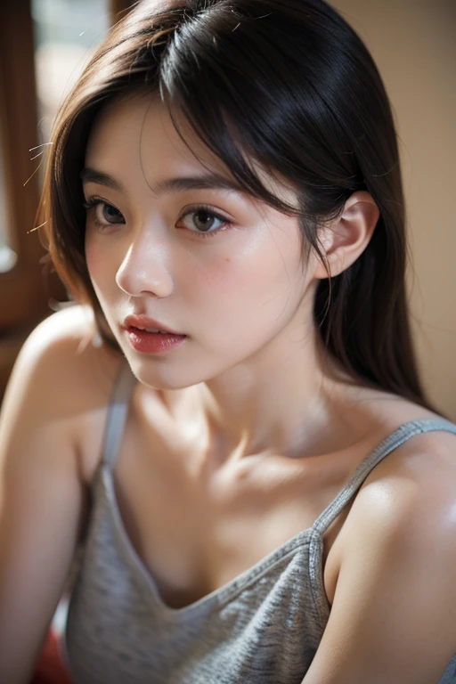 Picture of Asian woman wearing no clothes, 18+mattress,bedroom [Object Object], (detailed facial features:1.3), (RAW photo, 16K, Masute Piece, bestquality: 1.2), (ultra realism, Extraordinarily dense and complex realism: 1.3), (Wide depth of field, Radiation mapping, ray tracing, god rays: 1.2), high dynamic range, brilliant, lots of details, Clear shadows and highlights, Realistic, Scary, increased clarity,