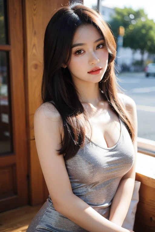 (Best quality, masterpiece: 1.2), Woman, Portrait, Outdoor, Young Woman, Sexy, Glamorous, Glamorous, Casual Set