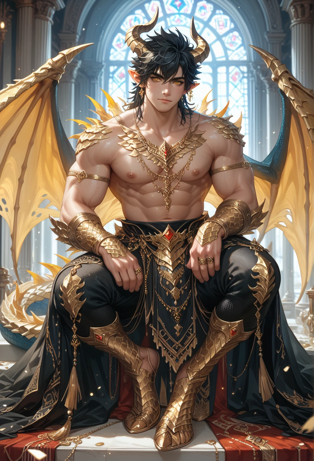 Dragon with abs and nipples