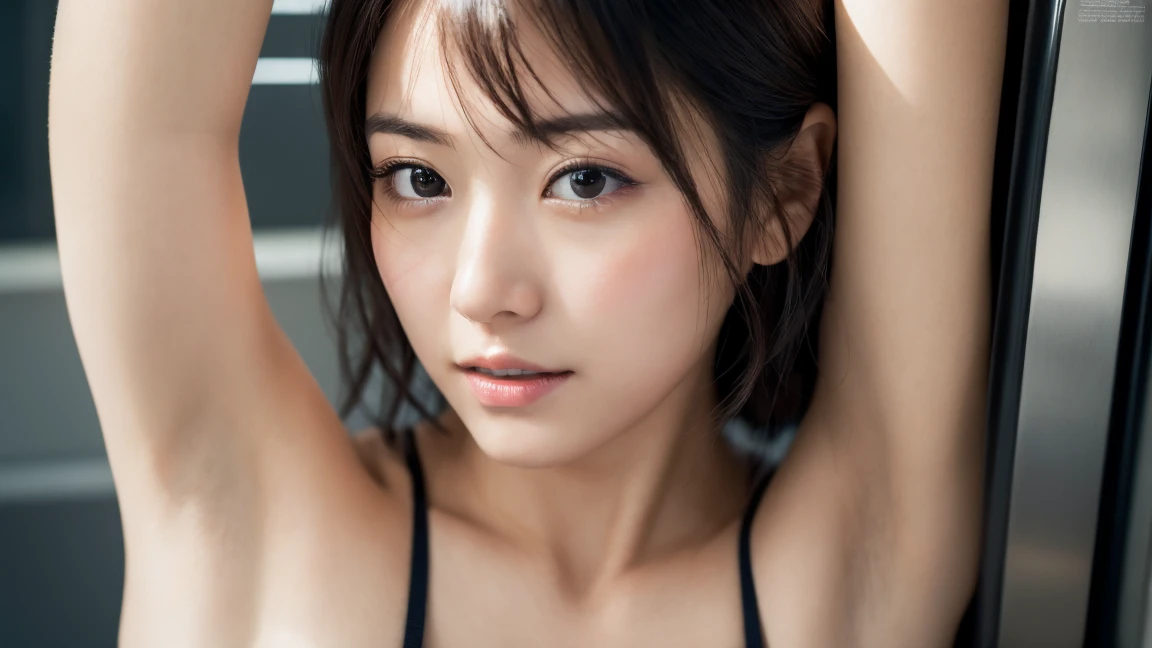 a beautiful woman with short hair wearing a , shy smile, in a school setting with sunlight, (best quality,4k,8k,highres,masterpiece:1.2),ultra-detailed,(realistic,photorealistic,photo-realistic:1.37),1girl,beautiful detailed eyes,beautiful detailed lips,extremely detailed eyes and face,longeyelashes,,shy smile,sunlight,school setting,natural lighting,warm colors,soft focus,cinematic,muted tones,delicate,whimsical,dreamy,elegant
