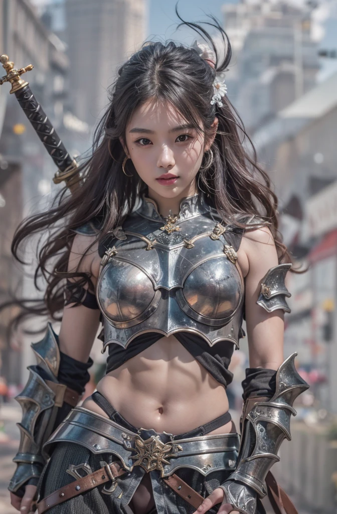 hyper hard disk, masutepiece, High quality, high details, Best Quality, hight resolution, hard disk, 32K, 16 K, 8K, 4K, awardwinning, oFFcial art, BREAK, surrealism, Realism, Depth oF Field, Cinematic lighting, backlit lighting, simmetry, Bokeh, F/1.8, Eye level shots, 35 mm, hasselblatt, An extremely delicate and beautiFul, Extremely detailed, amazing, Finedetail, masutepiece, Best Quality, oFFcial art, absurderes, unbelievable Ridiculous, hugeFilesize, Ultra-detailed, hight resolution, Extremely detailed, BeautiFul detailed girl, (Cowboy Shot:1.25), BREAK, happy tear, Streaming Tears, (little smile face:1.35), Extremely detailed eyes and Face, BeautiFul detailed eyes, light in Face, 17 years old, (detailed iron metal mediaval body armor:1.4), (complex iron metal mediaval body armor:1.4), (detailed iron metal medieval legs armor:1.4), detailed long hair with ponytail:1.2, dark-brown hair, Bangs, detailed hairs, volume hairs, (slender:1.1), (huge-breasted:1.3), (full looking breasted:1.erfect eyes, beautiful eyes, cute lips, small waist, small thighs, PerFect anatomy, perFectly proportion, beautiful, (medieval Background:1.25, Detailed background), trees, clouds (three-quarter body shot:1.4), (flashing thighs:1.4), (standing pose:1.4), (facing viewer:1.3), (direct gaze:1.4), (modeling pose:1.4), (focus on thighs:1.4), (frontal posing:1.4), (asymmetries pose:1.4),