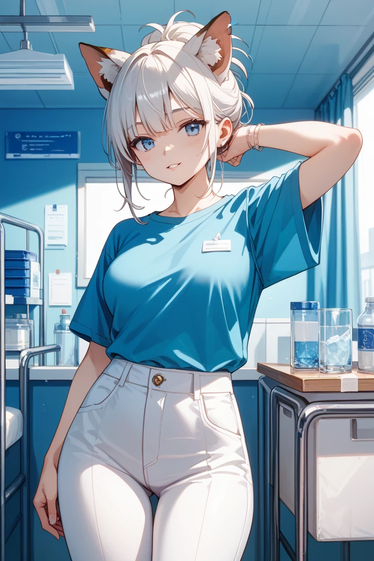 1girll,Long gray hair,The girl is a tennis player,Wear tennis wear, Swing a tennis racket, ((Details:1.4)), (HighDynamicRange)、Ray traching、NVIDIA RTX、Hyper-Resolution、Unreal 5、Sub-surface scattering、PBR Texturing、Postprocess、Anisotropy Filtering、depth of fields、Maximum clarity and sharpness、multi-layer texture、Albedo and specular maps、Surface Shading、Accurate simulation of light-material interactions、octan render、Two-tone lighting、Low ISO、 White Balance, thirds rule, Large aperture, 8K Raw, Efficient Subpixel, sub-pixel convolution, (Luminescent particles:1.4), {{masterpiece, Top image quality, Ultra High Definition CG, Unity 8k Wallpapers, 。.。.。.3D, cinematlic lighting, lensflare}},{{masterpiece、top-quality、extremely details CG、Cinematographic lighting、lensflare}}、