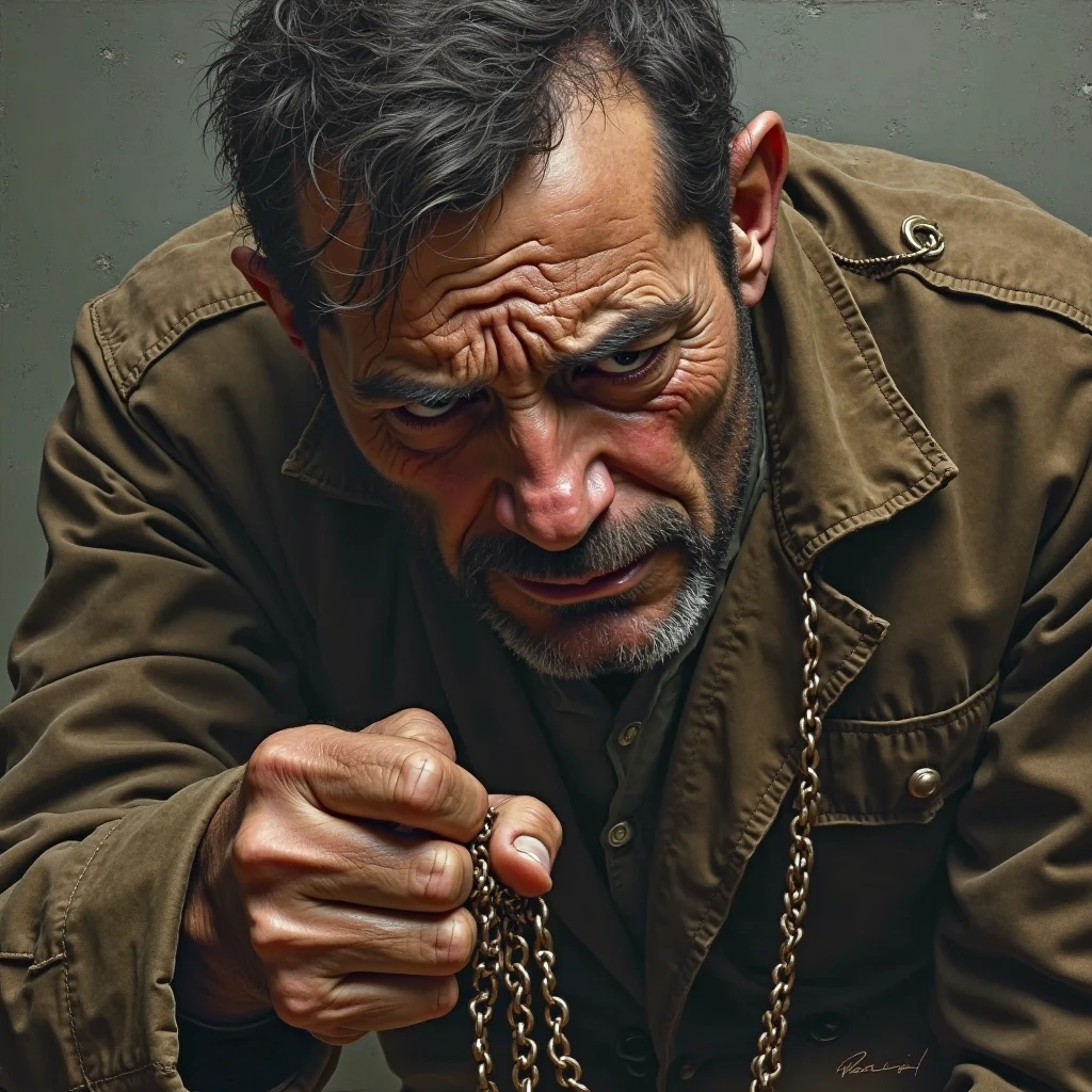hyperrealistic full body photo of a man with a sad face who is drunk on alcohol, his hand holding a black label brand drink bottle from his mouth, disgusting vomiting, under the photo there is the writing "SUDAH BAU TANAH". The photo is very detailed, clear and fine