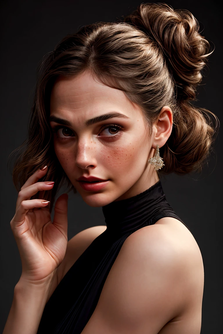 Full face portrait photo of a 25-year-old European girl, RAW, beautiful woman, semi-open strawberry lips, dimples, wistful look, (extra long wavy brown hair), ((detailed face)), ((detailed facial features)), (finely detailed skin), pale skin, (deep neckline detailed high-tech cyberpunk dress), cyberpunk megacity environment, (cool colors), damp, damp, reflections, (masterpiece) (perfect proportion)(realistic photo)(best quality) (detailed) shot on a Canon EOS R5, 50mm lens, F/2.8, HDR, (8k) (wallpaper) (cinematic lighting) (dramatic lighting) (sharp focus) (intricate),RAW photo, gigachad photo, posing for camera, 8k uhd, dslr, high quality, grain film, Fujifilm XT3