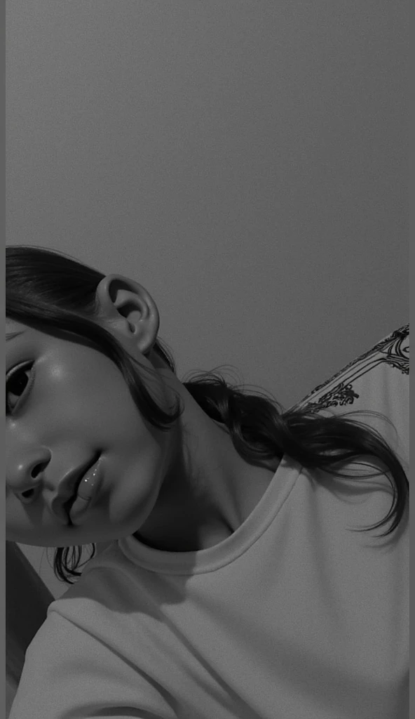 Woman taking a picture of herself with a camera in a mirror, dessaturados!!, dessaturados!, foto do instagram, Alexa65, Alexa 65, B&w foto, em preto e Branco, imagem em preto e Branco, preto & foto Branca, foto retrato, Selfie, ( ( Pontilhamento ) ), Looking towards the camera, monochrome black and white, Potrait