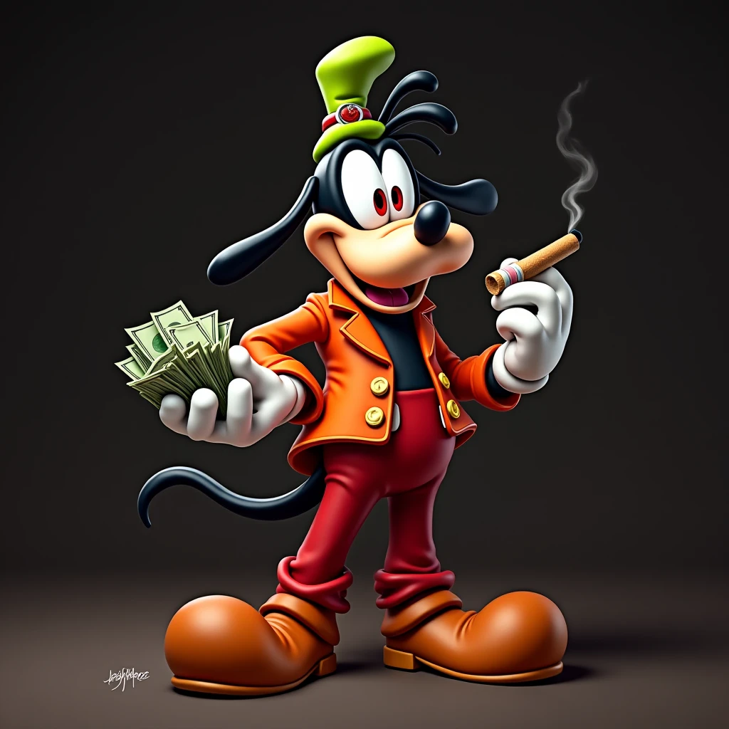 Mickey Mouse wearing sunglasses Mickey Mouse wearing sunglasses wearing a suit smoking a cigar wearing gold