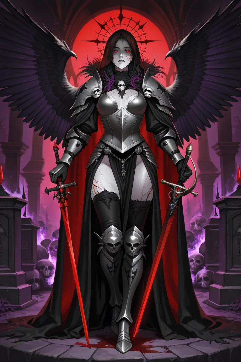 1girl, monster with beautifull woman face, no humans, claws, red skin, colored skin, pristine_white_armor, breasts, helmet, standing, full body, red velvet train, (((pristine white monstruous armor))), opulent, glossy, (((beautifull woman face, sensual lips: 1.2))), sexy, large hips, large breasts,
(red: 0.2, white:1.2),
large breasts, thick legs, wide hips,
(((Bones golems army behind her)))), Giants, Giants Golems army background, ((Golem: 1.4)), (((Zombies army))), (a lot of zombies in the background behind her), blue sky, blood clouds,
Creepy yet magnificent red and white ambiance, futuristic, modern, giant bones structure, out of this world, fantasmagoric, depth of field, very detailled background, battlefield background