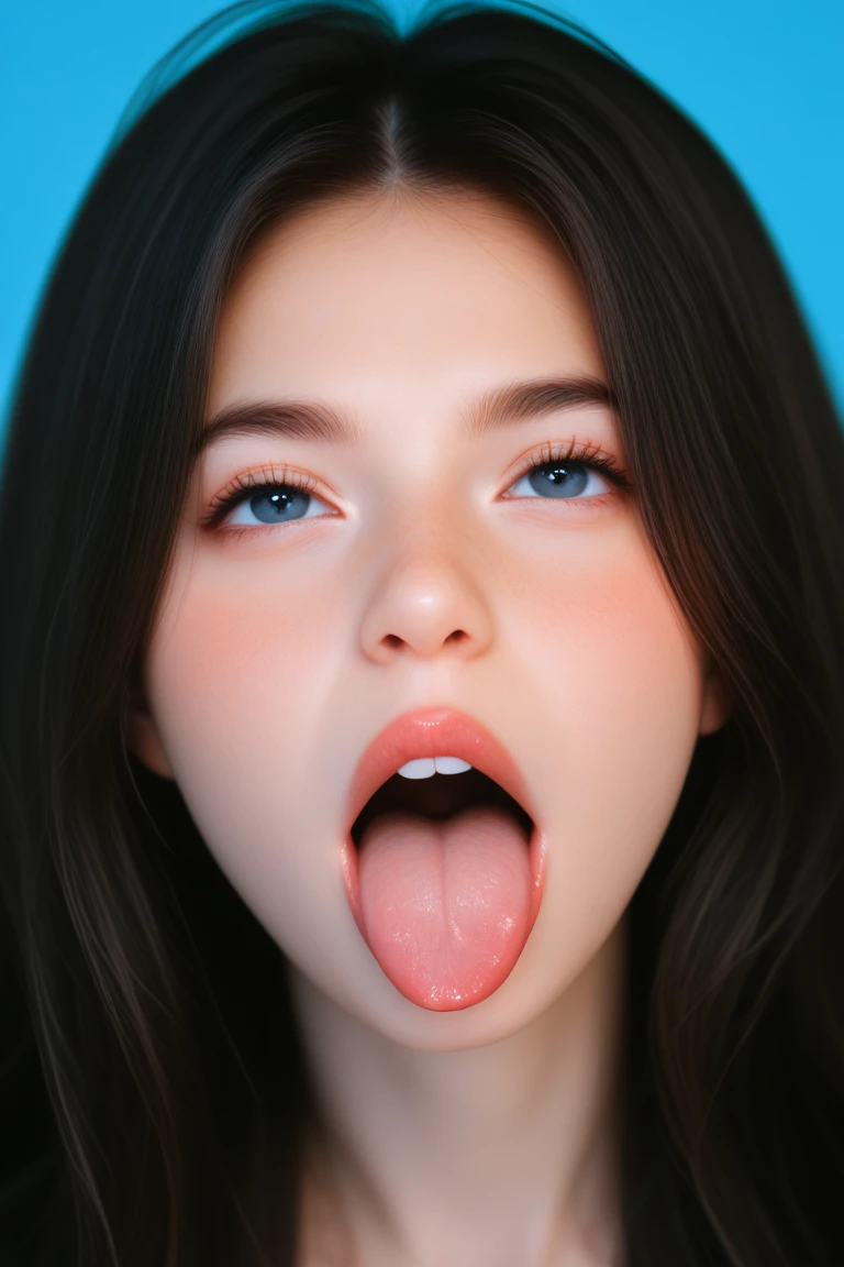 (masterpiece), realistic, beautiful face, cinematic light, bangs, ancient princess and her servant , full body, from above and side, outdoor, ancient ruins in China, beautiful eyes, silver hair, perfect anatomy, very cute,  (blue eyes) , bioluminescence, 8 life size,8k resolution, human hands, elegant, approaching perfection, dynamic, highly detailed, concept art, smooth, facing directly at the viewer positioned so that their body is symmetrical and balanced, stunningly beautiful teenage girl, detailed hairstyle, fractal art, god ray,  endured sadness expression, open mouth and stick out tongue, F-16 fighter jet chased by UFO, rainbow, winter, naked