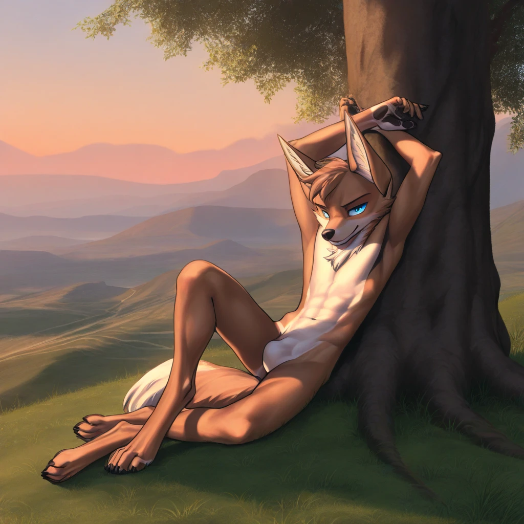((masterpiece, best quality)), (anthro furry:1.3, snout:1.2, anthro:1.3, furry:1.2, solo female:1.2, neckline, leaning forward, half-closed eyes), ((serious expression ((confused expression, scared)), embarrassed)), nude, full body, Long hair, Brown hair, tiger, green eyes, ((by fluff-kevlar, by Zackary911, by Kenket, by Kilinah, by fluff-kevlar)), looking at the viewer, forest, sunset, detailed light, native tattoo, nipples, standing, skinny body, slim body, medium breast, frontal camera, frontal view, ((rope on neck (hanged, suicide), sad, tears, tearing up)), ((execution)), ((suffocation)), ((body on suspension))