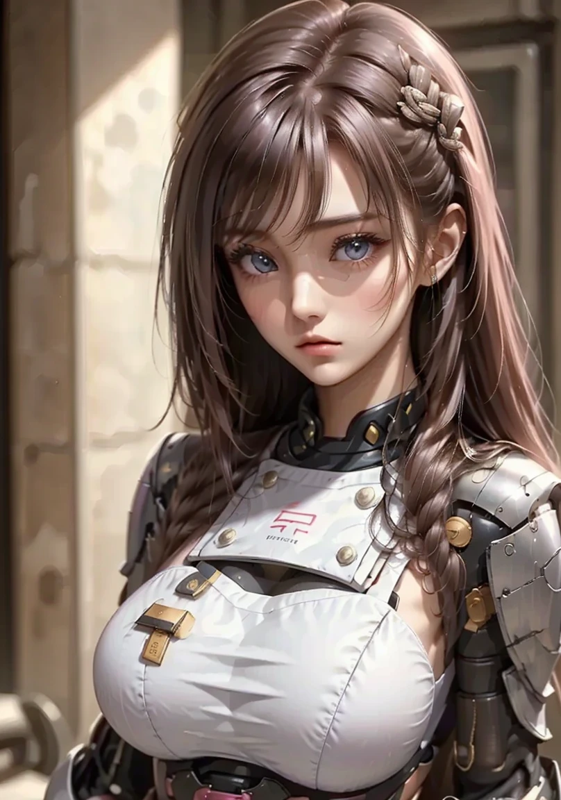 Pretty light brown hair、War Maiden、Asymmetrical hairstyle、One-sided tail、