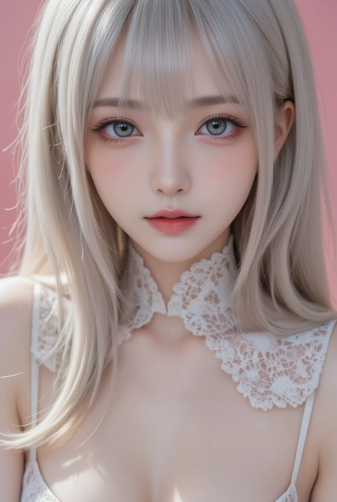 ((masterpiece:1.2、Highest quality、Tmasterpiece))、1 female、alone、classroom、Day、(Korean Idol:1.2)、(Are standing:1.4)、blonde、(Hime Hair:1.4)、Wavy Hair、Medium Hair、Beautiful feet、break、((Princess Dress:1.4))、(Beautiful white skin:1.4)、(Big Breasts:1.5)、(black tights)、Hoop Earrings、lipstick、Ring Choker、blush、smile、Covered breasts、(Thick lips:1.2)、Detailed body、Very detailed絵画, Luminism、4K resolution、3D Rendering、Exquisitely crafted , Cinematic、Realistic、Hit definition、Abstract Beauty、Approaching perfection, Pure Form, Golden Ratio、Very detailed, Digital photography, Soft natural light, 50mm lens, F1.8 Vacancies、blush、Small face、(Tight waist:1.3),(albino:1.5),(anorexia:1.3),(Sickly:1.2),(Face close-up:1.4),(Short Bob:1.2),(Cabaret Club:1.2)、(Waiting for a kiss:1.3),(Press your chest and push your face out:1.5)、(Kissing Face:1.7),Hotel with a night view,(Kiss the viewer:1.5),(breast enhancement:1.4)