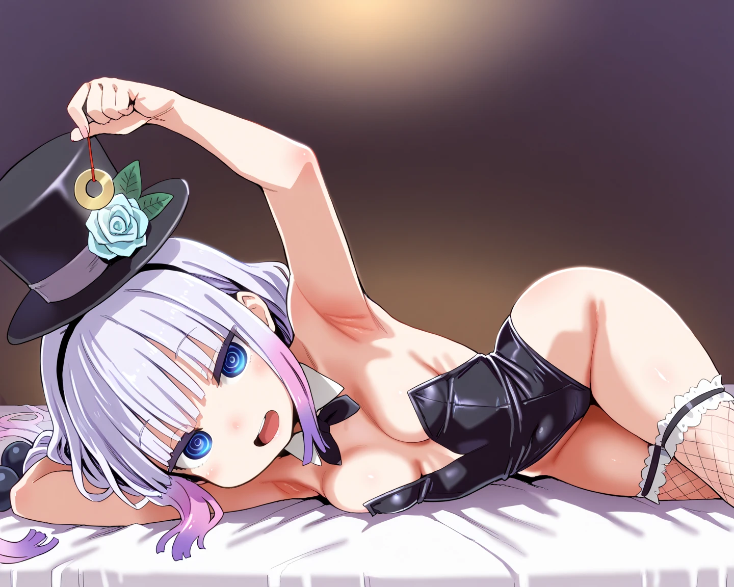 nsfw , Yashiro Kasumi , (((highres official art))) , (((muv-luv alternative))) , (((1girl))) , white hair , blue eyes , long hair , twintails , fake rabbit ears , blush , shy , squatting girl, spread legs, after sex, pussy, cum drip, cum in pussy, sweat, outdoor