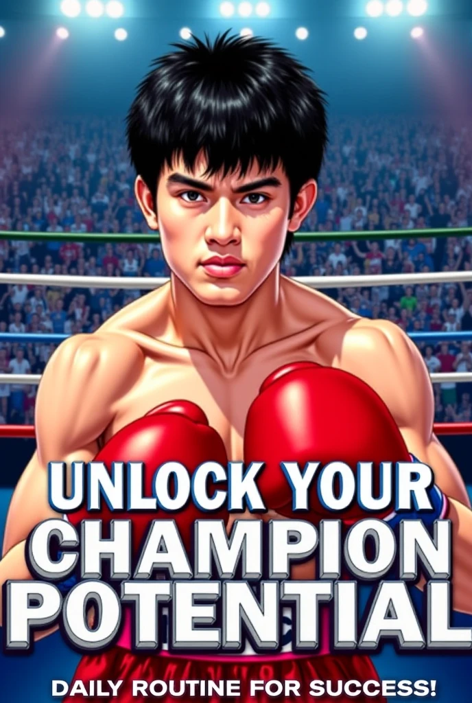 "Welcome to Sobang Boxing Club, ruled by the King of the Ring. Amidst the space station's bustling activity and cutting-edge technology, the club stands as a beacon of strength and skill, offering breathtaking views of the cosmos as you train to become a champion."