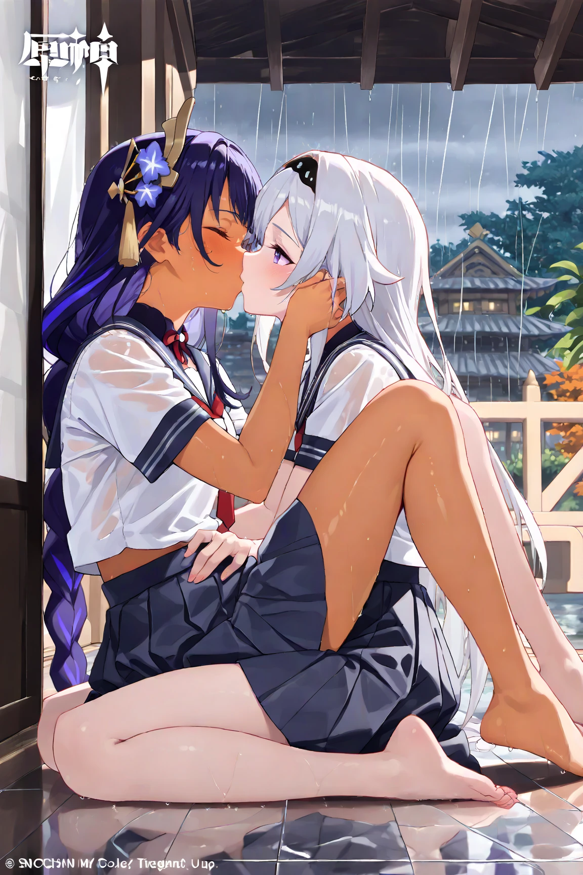 nsfw,master piece,best quality,1girl,10 years old,silver long hair,twintails,small breasts,bestiality,(( Missionary sex with dog, vagina,kiss, hug,in the park )),tearful,steam,sweat,spoken heart,,Collar,score_9,girl trembling with sexual climax,cum in pussy,
