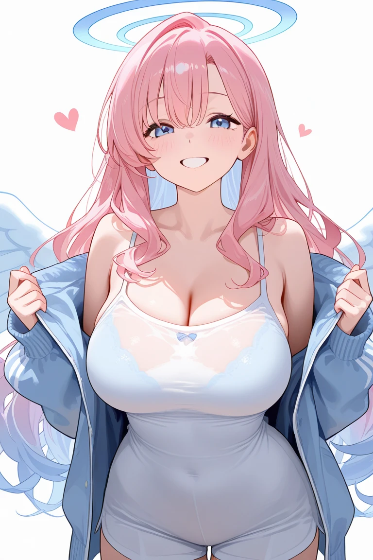 Ultra-high resolution, 8k,high quality,(Ultra-short stature,Gargari body,cowboy shot , ((no hat:1.3))),Slender,Cute hairstyle,(from top),(iridescent light,soft shadow,Anime Painting,thin line drawing),((((super enormous cartoon-like tits,Boyfriend Shirt、Girl、)))),