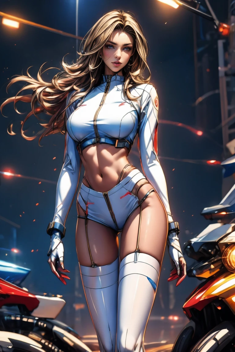 Beautiful woman with a well-defined body, role-playing using Swiss "Tigers" troops, wearing the costume of Swiss "Tigers" troops, big breasts, thin waist, plump buttocks