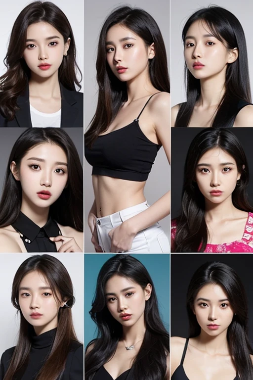 Thirty photos of beauties with 1:The ratio of 1 is arranged in the horizontal version of the picture.